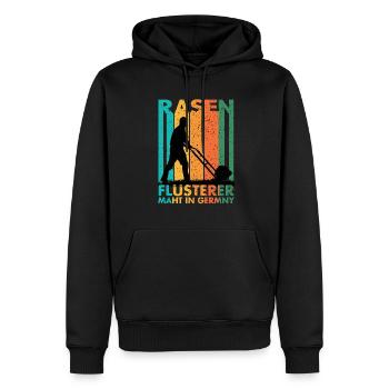 Rasenflüsterer macht Rasenpflege mäht in Germany - Männer Premium Bio Hoodie - Schwarz - Vorne - Nico (187cm)