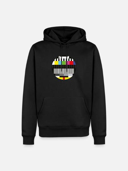 Motif de test - pas de signal TV pause - Sweat à capuche Premium bio Homme - noir