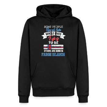 Né aux îles Féroé - Sweat à capuche Premium bio Homme - noir - Devant - Nico (187cm)