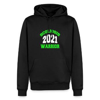 Combattants scolioses 2021 - Sweat à capuche Premium bio Homme - noir - Devant - Nico (187cm)