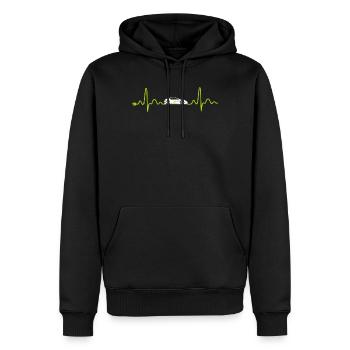 Electric car e-car - Men’s Premium Organic Hoodie - black - Front - Nico (187cm)