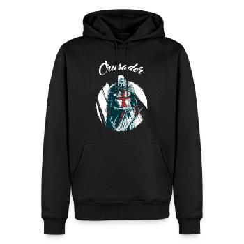 Crusader Temple Templar Mason Gift Noël - Sweat à capuche Premium bio Homme - noir - Devant - Nico (187cm)