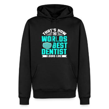 Zahnarzt - Männer Premium Bio Hoodie - Schwarz - Vorne - Nico (187cm)