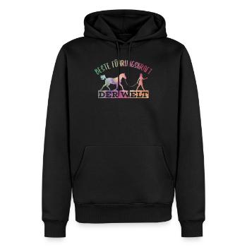 Führungskraft von Pferden Reiterin Pferde Geschenk - Männer Premium Bio Hoodie - Schwarz - Vorne - Nico (187cm)