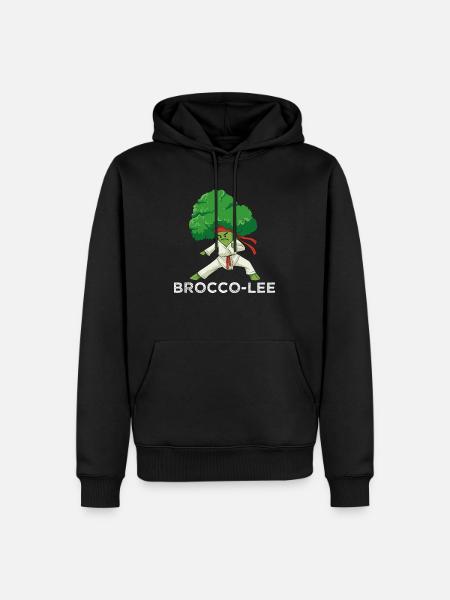 Brocco-Lee - Sweat à capuche Premium bio Homme - noir