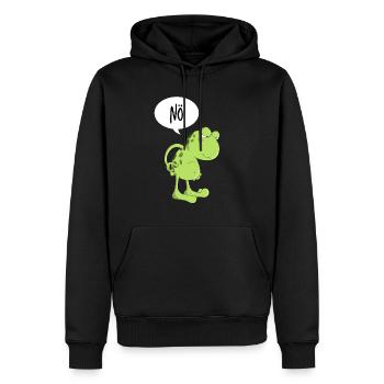 Nö Frosch Kröte Lustiger Spruch Keine Lust Tier - Männer Premium Bio Hoodie - Schwarz - Vorne - Nico (187cm)