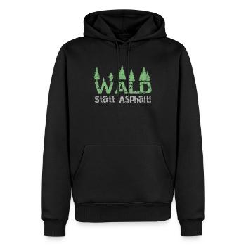 Forest instead of asphalt - Men’s Premium Organic Hoodie - black - Front - Nico (187cm)