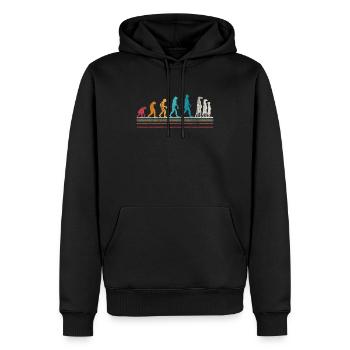 Meerkat Evolution Meerkat - Men’s Premium Organic Hoodie - black - Front - Nico (187cm)