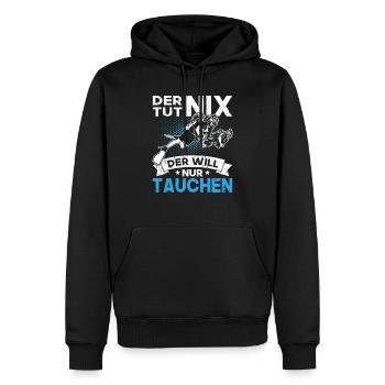 Der Tut Nix Der Will Nur Tauchen Taucher Urlaub - Männer Premium Bio Hoodie - Schwarz - Vorne - Nico (187cm)