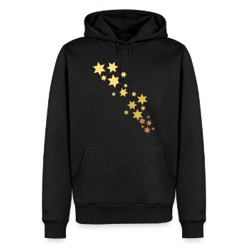 Étoiles - Sweat à capuche Premium bio Homme - noir - Devant - Nico (187cm)