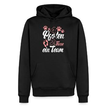 Hunde Gassi Herrchen Spruch Hundehalter Geschenk - Männer Premium Bio Hoodie - Schwarz - Vorne - Nico (187cm)