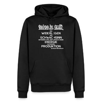 brandolinis gesetz Fake News Bullshit Informatik - Männer Premium Bio Hoodie - Schwarz - Vorne - Nico (187cm)