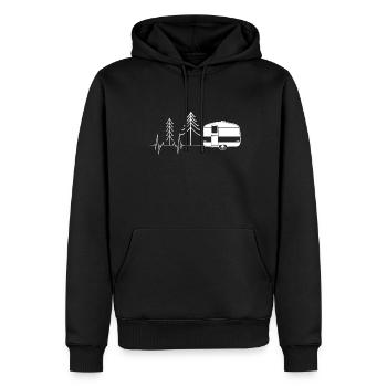 wildnis camper geschenkidee für herren wohnwagen - Männer Premium Bio Hoodie - Schwarz - Vorne - Nico (187cm)
