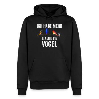 Vogel Papagei Vogelhalter Vogelliebhaber Geschenk - Männer Premium Bio Hoodie - Schwarz - Vorne - Nico (187cm)