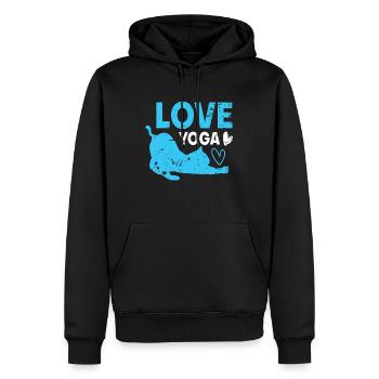 Yoga Yoga Damen Yoga outfit Yoga Sprüche - Männer Premium Bio Hoodie - Schwarz - Vorne - Nico (187cm)