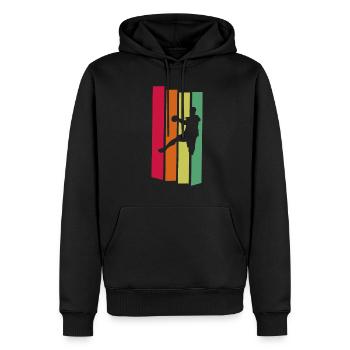Joueur de handball - handball - Sweat à capuche Premium bio Homme - noir - Devant - Nico (187cm)