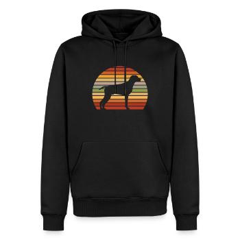 Deutsch Kurzhaar Grafik Vorstehhund Geschenk - Männer Premium Bio Hoodie - Schwarz - Vorne - Nico (187cm)
