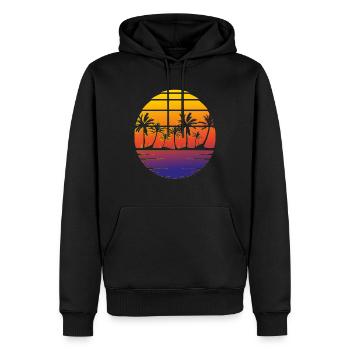 Sommer strand Palmen - Männer Premium Bio Hoodie - Schwarz - Vorne - Nico (187cm)