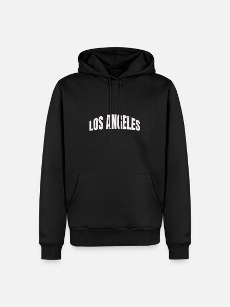 Los Angeles - Männer Premium Bio Hoodie - Schwarz