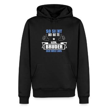 Beste Kleine Bruder - Vatertag Geschenk Familie - Männer Premium Bio Hoodie - Schwarz - Vorne - Nico (187cm)
