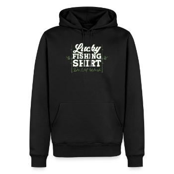 Cadeau de poisson pêcheur pêcheur pêcheur - Sweat à capuche Premium bio Homme - noir - Devant - Nico (187cm)