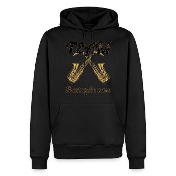 Saxophone Musiker - Männer Premium Bio Hoodie - Schwarz - Vorne - Nico (187cm)