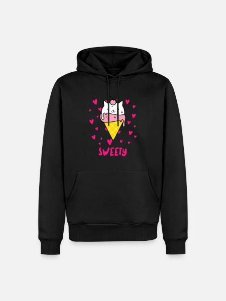 Sweety - Ice Cream Cat - Men’s Premium Organic Hoodie - 