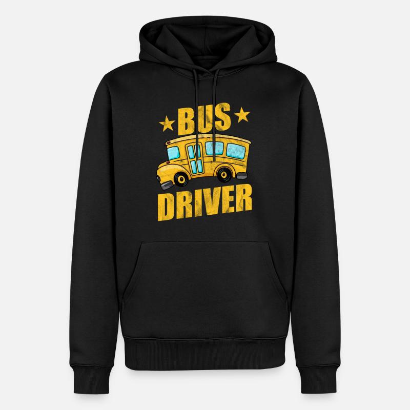 Bus - Männer Premium Bio Hoodie - Schwarz