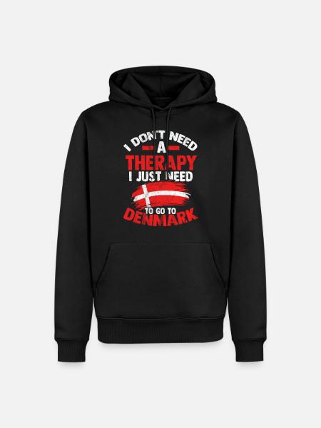 Dänemark Therapie Skandinavien Wikinger Nordish - Herre Premium økologisk hoodie - sort
