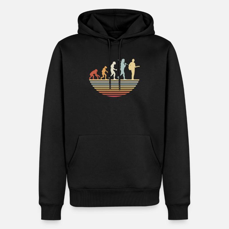 Guitar evolution - Men’s Premium Organic Hoodie - black