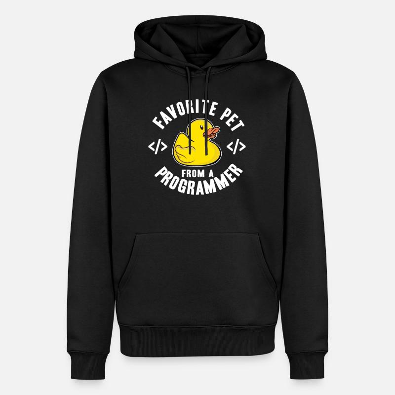 Programmeurs Canard Programmation Debugging Drôle - Sweat à capuche Premium bio Homme - noir