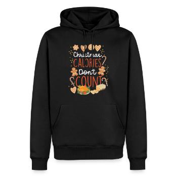 Weihnachten Christmas Calories Don't Count - Männer Premium Bio Hoodie - Schwarz - Vorne - Nico (187cm)
