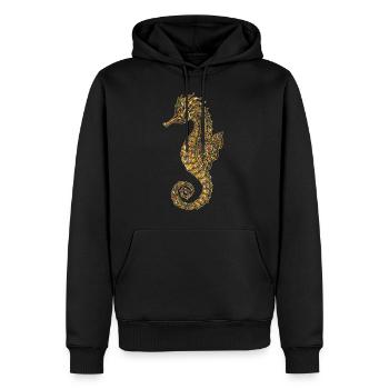 Seepferdchen geometrische Hemden - Männer Premium Bio Hoodie - Schwarz - Vorne - Nico (187cm)