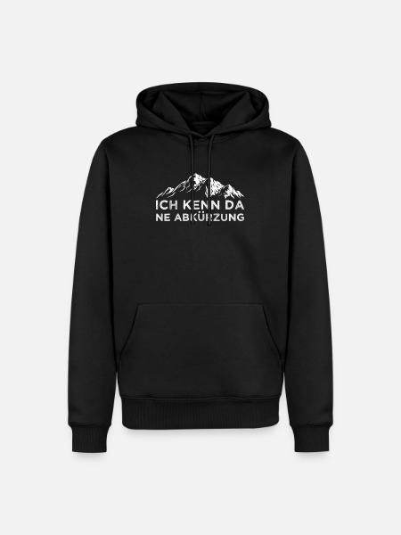 Wandern Ich kenn da ne Abkürzung - Männer Premium Bio Hoodie - Schwarz