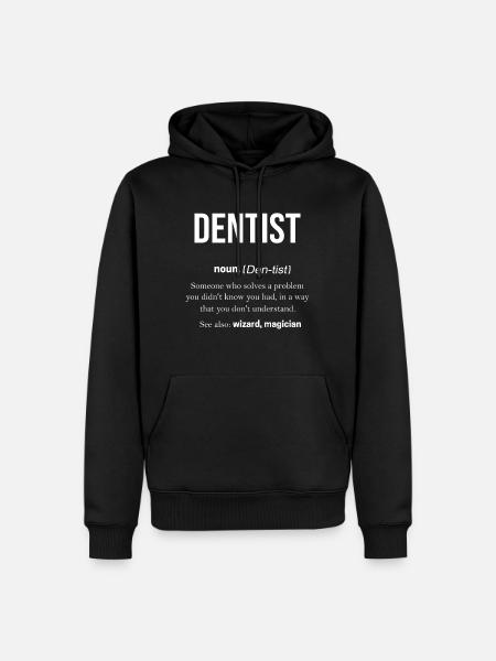 dentiste - Sweat à capuche Premium bio Homme - noir