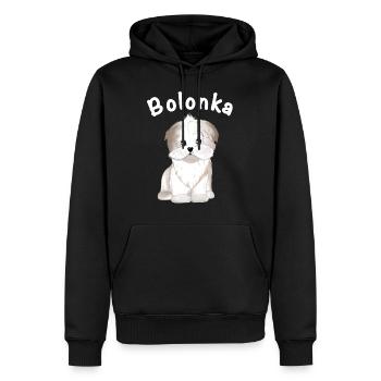 T-shirt Bolonka T-shirt Chemise de chien Bolonka Zwetna - Sweat à capuche Premium bio Homme - noir - Devant - Nico (187cm)