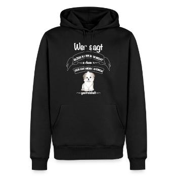 Bolonka Tshirt Bolonka Zwetna Hund Shirt T-Shirt - Männer Premium Bio Hoodie - Schwarz - Vorne - Nico (187cm)
