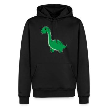 Petit dinosaure mignon pour les amoureux des animaux - Sweat à capuche Premium bio Homme - noir - Devant - Nico (187cm)