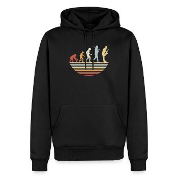 Saxophone Evolution - Männer Premium Bio Hoodie - Schwarz - Vorne - Nico (187cm)