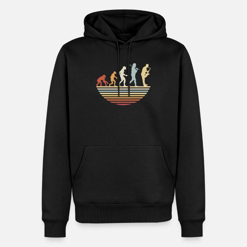 Saxophone evolution - Men’s Premium Organic Hoodie - black