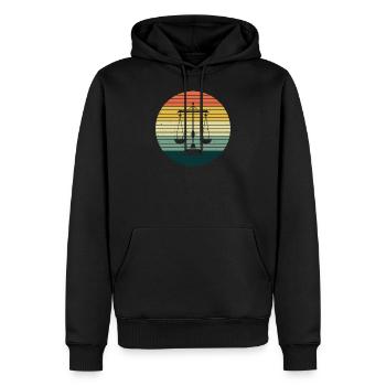 Avocat avocat avocat avocat avocat cadeau - Sweat à capuche Premium bio Homme - noir - Devant - Nico (187cm)