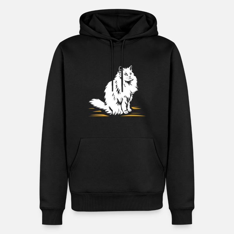 Chat Ragdoll - Sweat à capuche Premium bio Homme - noir