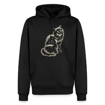 Ragdoll-Katze - Männer Premium Bio Hoodie - Schwarz - Vorne - Nico (187cm)