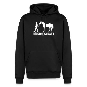 Cooles Pferdehemd - Führungskraft Pferde Reiter - Männer Premium Bio Hoodie - Schwarz - Vorne - Nico (187cm)
