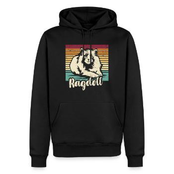 Ragdoll Cat - Men’s Premium Organic Hoodie - black - Front - Nico (187cm)