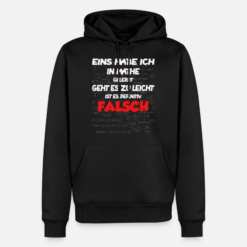 Mathe - Männer Premium Bio Hoodie - Schwarz