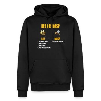Bee or Wasp - Männer Premium Bio Hoodie - Schwarz - Vorne - Nico (187cm)
