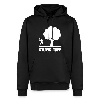 Disc Golf - Männer Premium Bio Hoodie - Schwarz - Vorne - Nico (187cm)