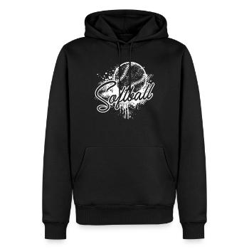 Softball Liebe Softball - Männer Premium Bio Hoodie - Schwarz - Vorne - Nico (187cm)