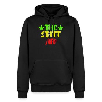 Politik Anti Rassismus Geschenk - Männer Premium Bio Hoodie - Schwarz - Vorne - Nico (187cm)